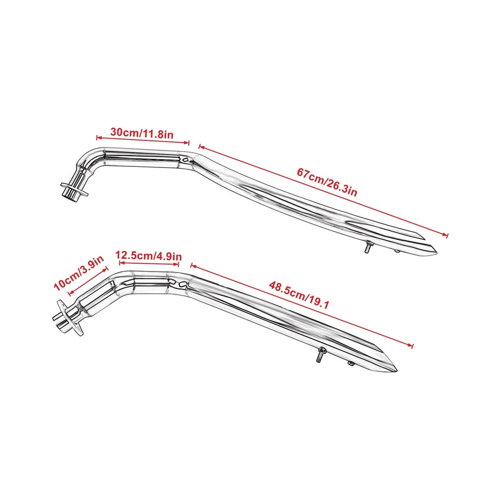 Kit de tubos silenciadores sistema de escape para Honda Shadow Spirit 750 VT750 VT400 negro Foto 2 de 4