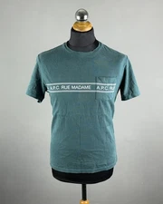 A.P.C. Rue Madame Paris Teal Green Short Sleeve T-Shirt Size S