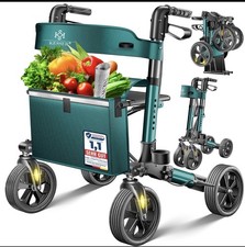 Rollator Gehwagen Gehhilfe klappbar Alu-Rollator Leicht Laufhilfe