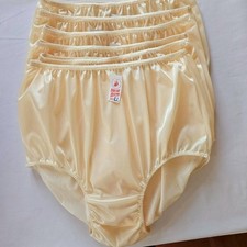 6 Plus Underwear Woman Man Nylon Comfort Panties Briefs High Waist 42"-48"Yellow