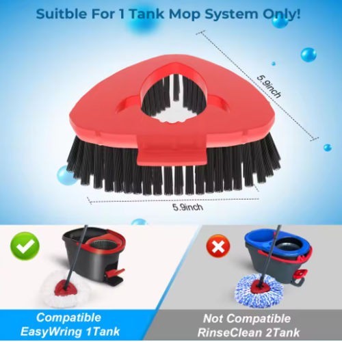 Non-Scratch Bristle Scrub Brush for Vileda Turbo EasyWring Mop – Heavy-Duty Tile