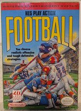 NES Play Action Football Nintendo NES Original Box Cartridge Inserts 1990