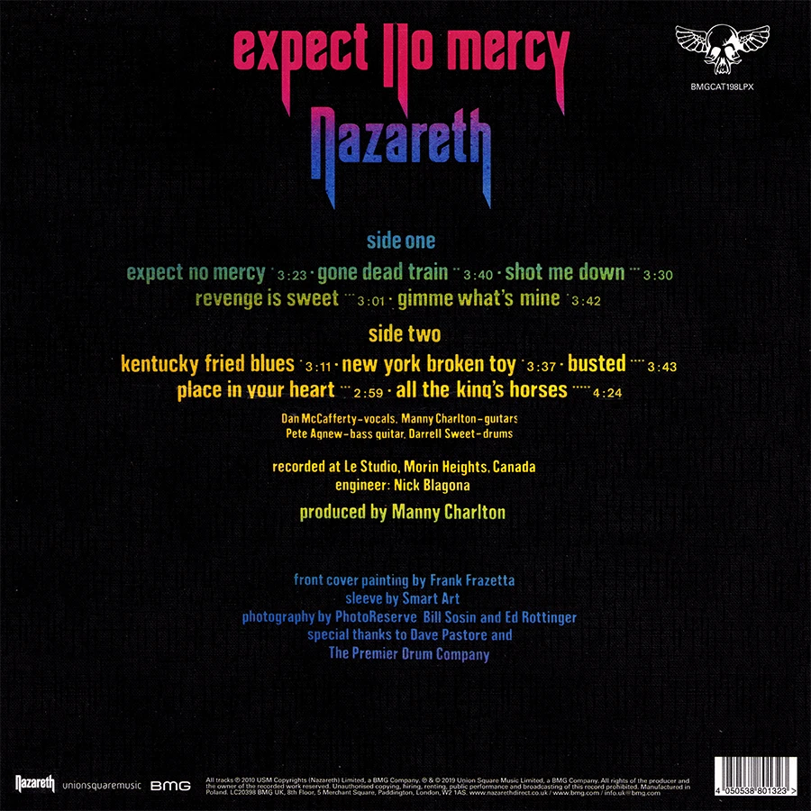 Nazareth ~ Expect Mercy (1977) 12" PINK VINYL RECORD LP 2019 BMG •• NEW •• - Image 3 of 3