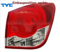 TYC 11-11723-01-9 Heckleuchte Rechts RüCklicht Hecklicht RüCkleuchte