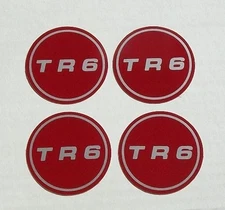 TRIUMPH TR6 WHEEL CENTER EMBLEM BADGE TRIM LABEL DECAL STICKERS FOR MEDALLIONS 