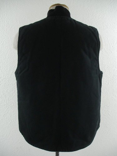Men's sz M Carhartt V01 Arctic Quilt Lined Cotton Duck Canvas Vest Black V01-BLK - Picture 5 of 21