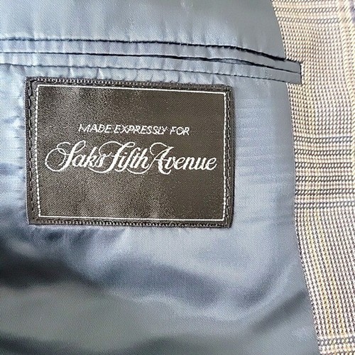 Hickey Freeman Boardroom Glenplaid Blazer Size 42 L Gray and Blue Checked - 第 7/8 張圖片