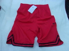 NWT Nike dri fit shorts, Kids L, XL, red, poly., 8 in. ins., liner, pockets, $40