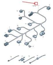 NEW AUDI A8 4N RIGHT SEAT FRAME WIRING HARNESS LHD 4N0971366DE GENUINE
