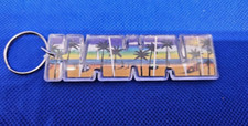 Hawaii Keychain Purple with beach scene