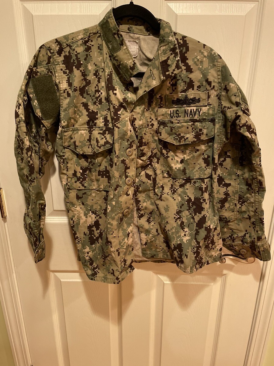 US NAVY NWU TYPE III AOR2 BLOUSE SHIRT TOP SIZE 35 X-SHORT