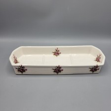 Vintage TH Athena Floral Tray 10.5"x4", Made In USA