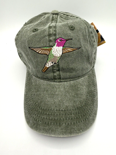 ECO Wear Embroidered Hummingbird Baseball Cap Adjustable