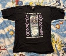 Vintage 1993 Colorado Rockies X-LARGE T Shirt Opening Day Inaugural Season EUC