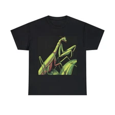 Vintage 80s 90s Style Reprint T Shirt Praying Mantis Insect Animal Art Tee Adult