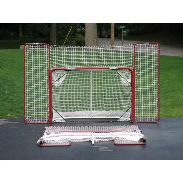 Monster by EZgoal Hockey Folding Goal with Backstop and 4 Targets Net