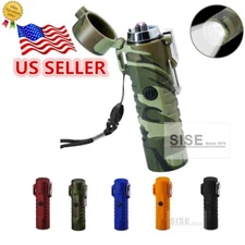 Waterproof Electric Lighter Dual Arc Plasma Flameless Windproof USB Rechargeable