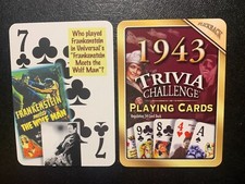 Swap Playing Card   BELA LUGOSI  Frankenstein   Wolf Man    1943 TRIVIA