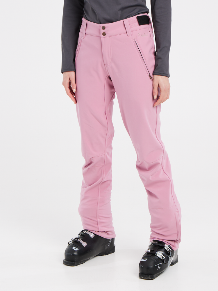 Protest Womens LOLE Cameo Pink Ladies Soft Shell Ski Pant- Reg Leg