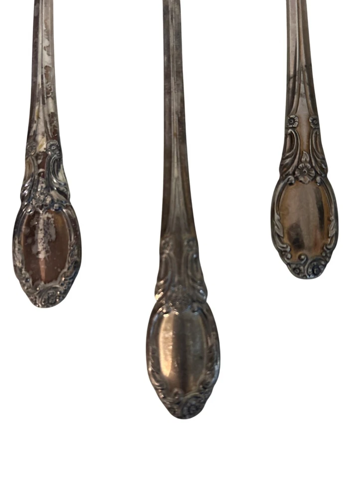 Juego de 3 cucharas plateadas vintage Wm A Rogers AA Oneida Ltd Foto 3 de 4
