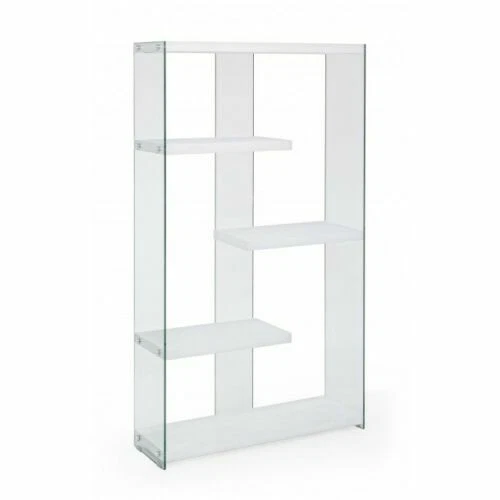 Libreria in vetro per la casa