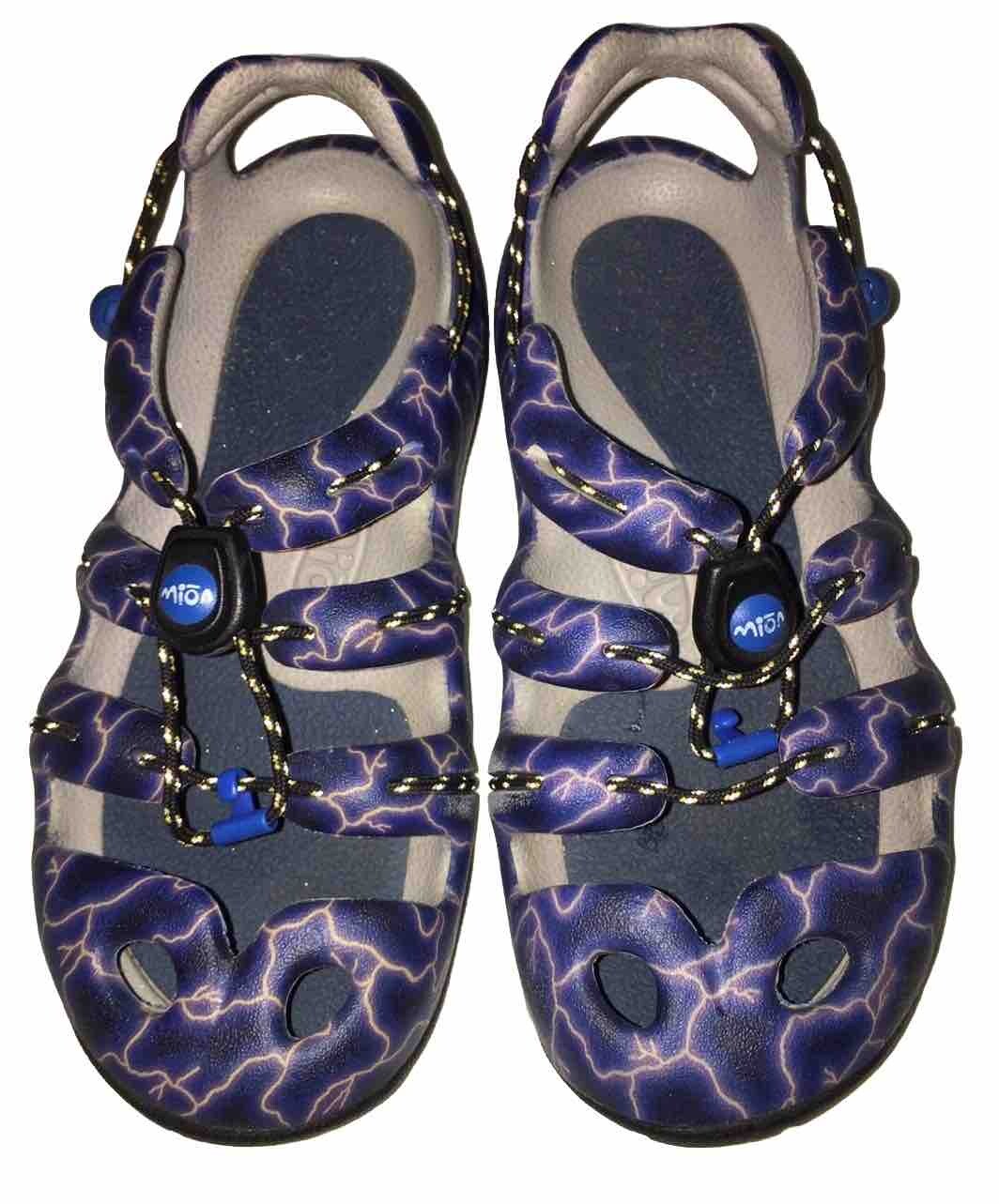 KEEN Scarpe Mion Taglia 2 Sandali Bambini Impermeabili Comodi Blu Viola Fulmine ��