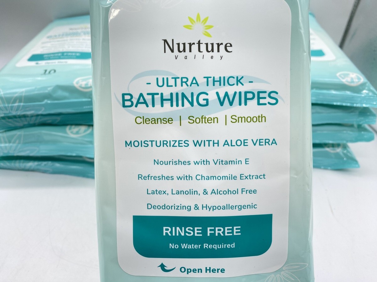 Duracleanse XL Body Wipes (50 Count) 4 Travel Bath Wipes - 9" X 12" No Rinse Thick Cleansing Shower Wipes, Disposable Bathing Washcloths F - View #14