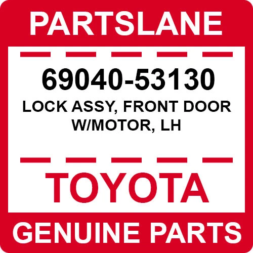 Cerradura puerta delantera izquierda genuina Lexus IS250 IS300 IS350 LX570 con motor 69040-53130 Foto 2 de 4