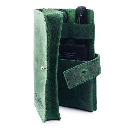 Leather Desk Charger Holder Case Cable Organizer For Phone & Tablet Accessory UK - Picture 28 of 48