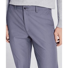 Michael Kors Mens Classic Fit Cotton Stretch Performance Pants 42x32 Ash Blue