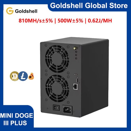 New Goldshell Mini DOGE III Plus LTC&Doge Miner 810MH/S 500W LTC&Doge Coin Miner
