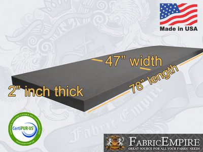 2x47x78 Firm Rubber Foam Sheet Premium Seats Cushion Upholstery USA MADE - NF33