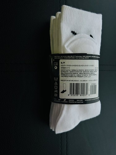 Nike Everyday Crew Cotton Socks Extra Small Kids Junior Infant Children Boy Girl - Picture 2 of 12