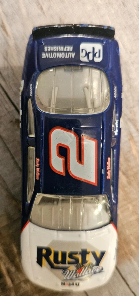 De colección Hasbro Rusty Wallace #2 Mobil 1 PPG 1998 Ford Taurus Diecast 1:64 NASCAR Foto 4 de 4