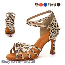 Women Latin Dance Shoes Tango Salsa Dance Shoes Soft Sole High Heels Sandals