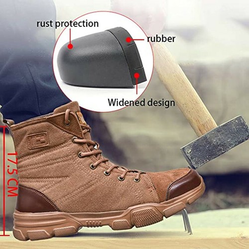 Mens safety boots Hiking boots Military Tactical steel toe cap combat work shoes - 第 16/16 張圖片