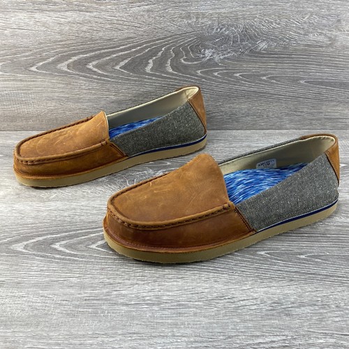 Wrangler Loafers Shoes Mens Size 12 M Slip On Brown Leather Comfort NEW KMC0011 - Picture 5 of 10