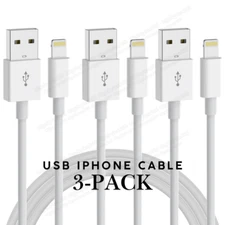 3 Pack Fast USB Charging Cable For iPhone 6/7/8/X/11/12/13/14/iPad Data Charger