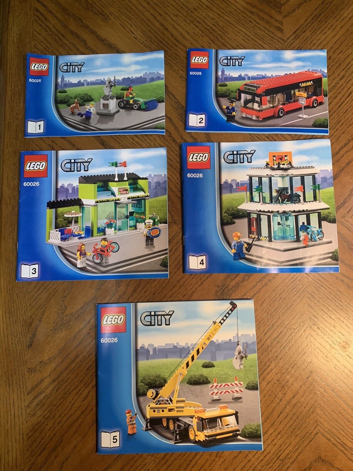Lego City INSTRUCTION MANUAL ONLY for Set 60026 Town Square 1-5 No Bricks/Parts