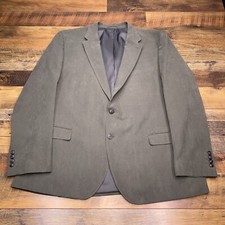 M S Collection Sport Coat Mens 48R Green Regular Fit Suedette