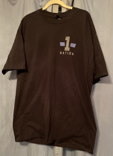 Black Graphic Tee DAD Flag 1 Nation 2XLT - Picture 2 of 3