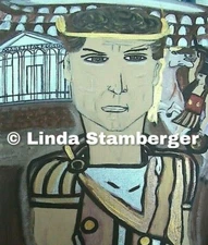 CAESAR ROMA Original Abstract Expressionist Painting by Linda Stamberger!
