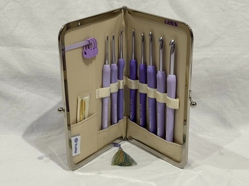 ETIMO Purple Cushion Grip Häkelnadel Set TEM-001 | Tulpenhäkelnadel Set Stricken - Bild 6 von 23