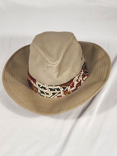 Dorfman Pacific Herren Fedora/Safari Hut Vintage hellbraun hergestellt in den USA Größe/L - Bild 1 von 6