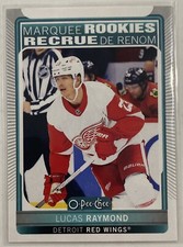 Lucas Raymond 2021-22 O-Pee-Chee Marquee Rookie Card Detroit Red Wings. rookie card picture