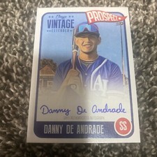Danny De Andrade RC Auto 2020 Onyx Vintage Extended On Card Prospect SS Autograp