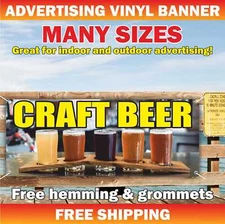 CRAFT BEER Advertising Banner Vinyl Mesh Sign Bar Buffet Cold Alcohol Bartender