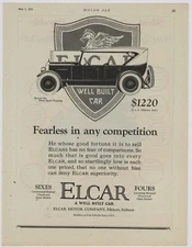 1924 Elkhart Carriage & Motor Car Co. Ad: ELCAR Special Six, Demi Sport Touring