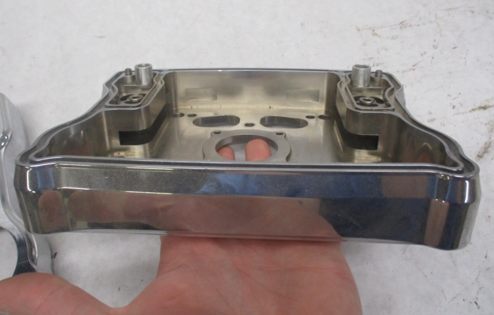 Set of 2 Early Big Dog Harley Evo S&S Lower Chrome Billet Rocker Boxes ...