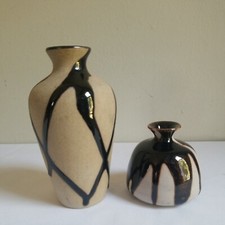 Mini Pottery Drip Glazed Vases Bottles Ikebana Enameled Painted  Art